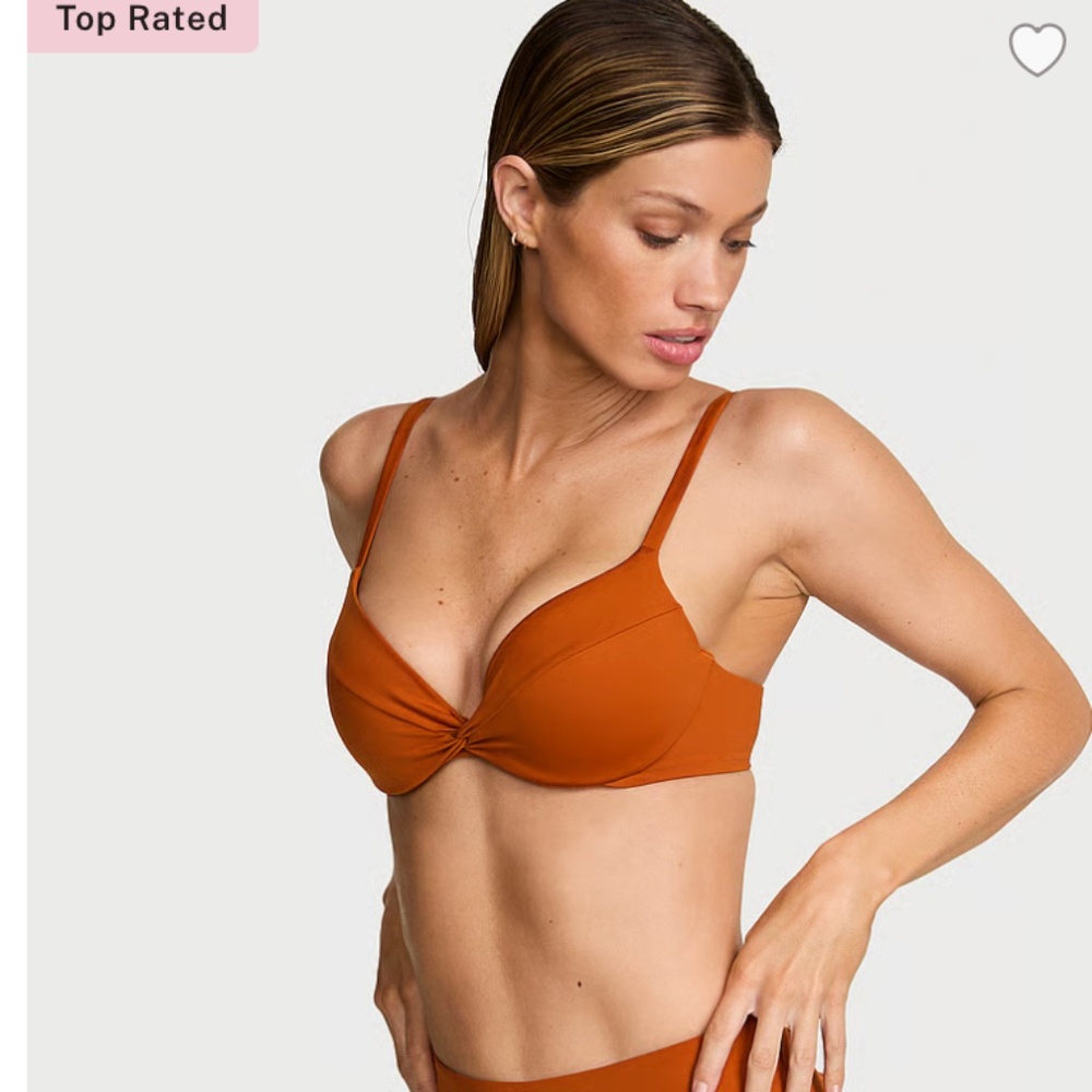 NWOT VICTORIA'S SECRET SWIM Essential Twist Push-Up Bikini Top SZ 32 D